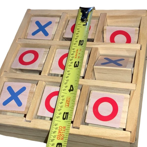 Tic Tac Toe Travel Size Wood Game - Picture 5 of 9